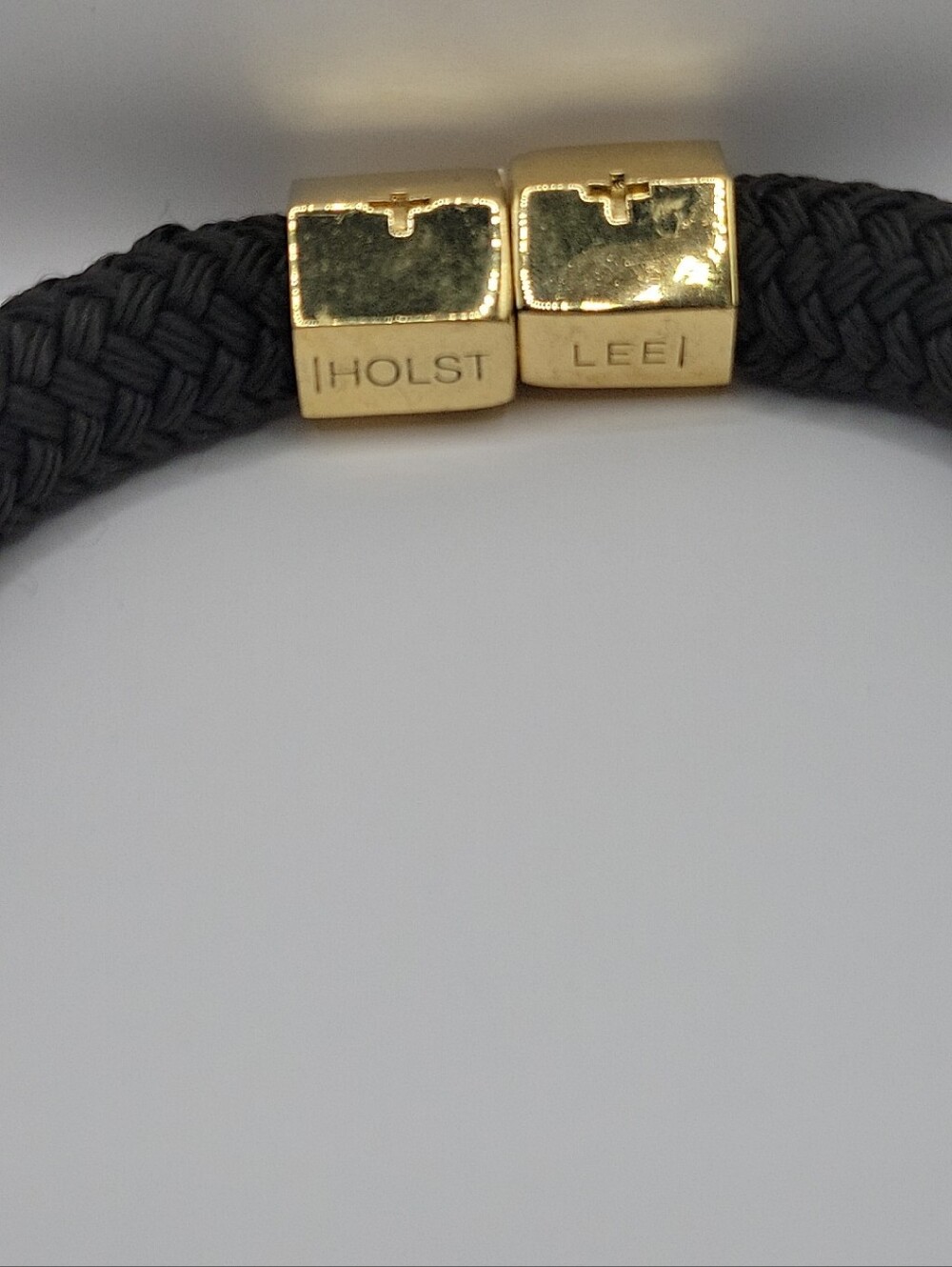 Holst + Lee Floral Gold Ball Charm Black Braided Necklace Chunky, Boho, Party. - Picture 3 of 9